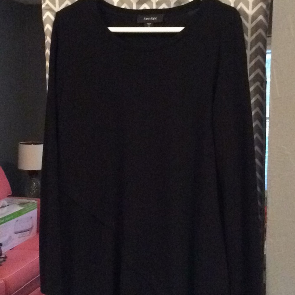 Karen Kane basic black knit top